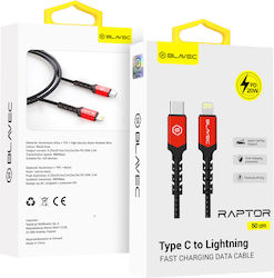 Blavec Braided USB-C to Lightning Cable 20W Black 0.5m Blavec Braided USB-C to Lightning Cable 20W Black 0.5m