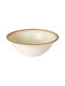 By Bone Serving Bowl Round made of Porcelain Yellow with Diameter 18cm 12pcs