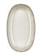By Bone Serving Platter Oval made of Porcelain Beige 29x17.5cm