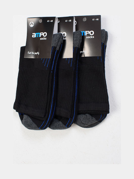 Ampo Socks Чорапи Blue - Black 3Пакет
