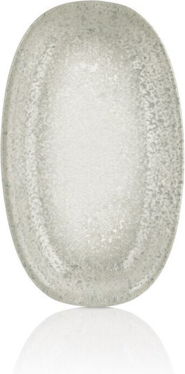 By Bone Servierplatte Oval aus Porzellan Weiß 19x11cm 12Stück