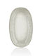 By Bone Serving Platter Oval made of Porcelain White 24x14.5cm