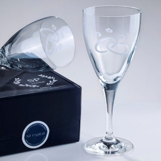 SP Tableware Σετ Ποτήρια για Λευκό Κρασί από Κρύσταλλο Κολωνάτα 365ml 2τμχ