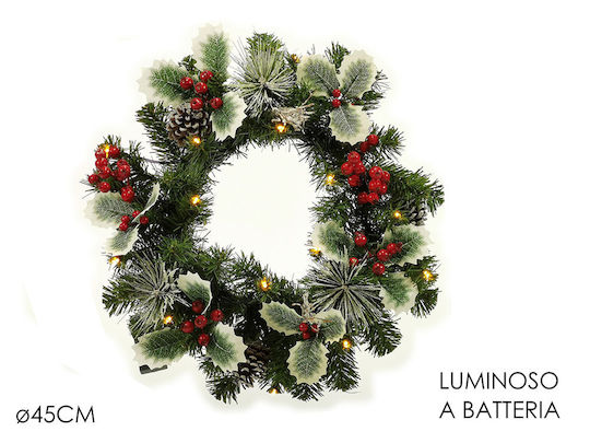 General Trade Weihnachtsdekoration Kranz Beleuchtet Batterie