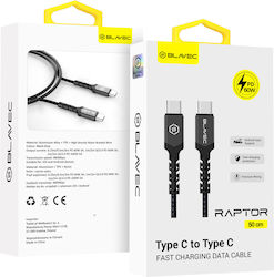 Blavec Raptor Плетен USB 2.0 Кабел USB-C Мъжки ...