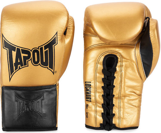 Tapout Боксови Ръкавици Кожени за Състезание Златист