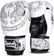 8 Weapons Leather Boxing Competition Gloves White