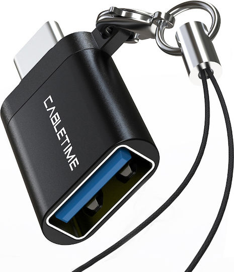 Cabletime Konverter USB-C männlich zu USB-A weiblich 1Stück CT-OTG-CMAF-ABL