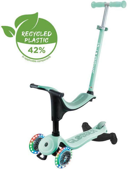 Globber Kids Scooter Foldable 3-Wheel with Seat Mint