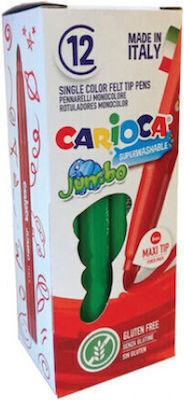 Μαρκαδόροι Carioca Σετ 12 Χρωμάτων Μονόχρωμοι Πράσινοι Carioca