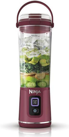 Ninja Blast Μπλέντερ με Πλαστική Κανάτα 530 ml 7.4V Cranberry
