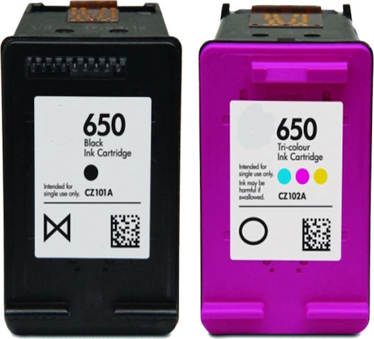 Kompatibles Tintenstrahldrucker-Tintenpatronen-Paket HP CZ101AE (HP 650XL) Schwarz 1Stück