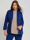 Jucita Long Women's Crepe Blazer Blue