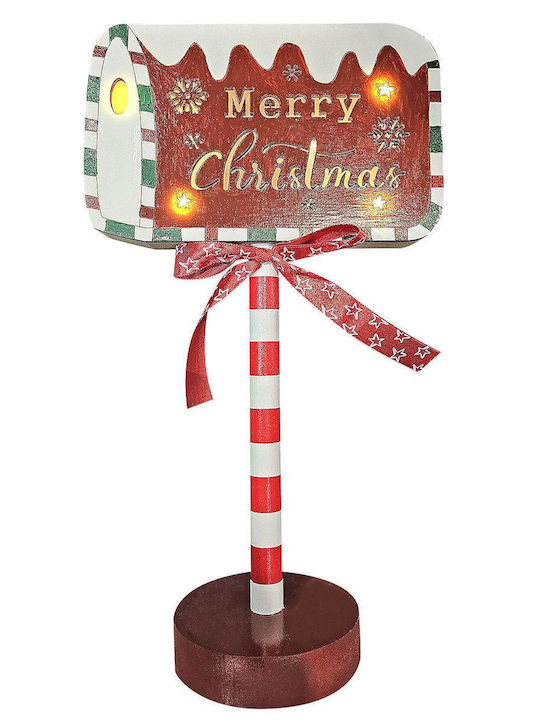 XMASfest Illuminated Christmas Wooden Figure Sign Height 28.5cm