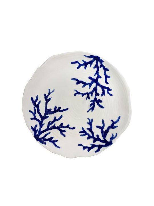 Modigliani Plate Shallow Ceramic White with Diameter 28cm