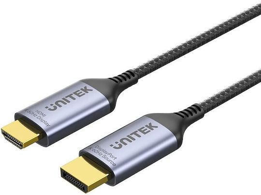 Unitek Cable DisplayPort male - DisplayPort male 1.8m Μαύρο (V1610A01)
