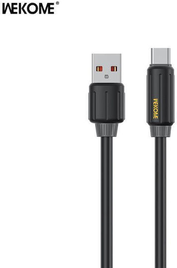WK USB 2.0 Cable USB-C male - USB-A 66W PD Μαύρο 1m 250835