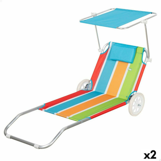 Aktive Aluminum Beach Sunbeds 2pcs