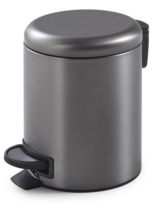 Gedy Potty Μεταλλικό Καλαθάκι Μπάνιου 3lt Ασημί