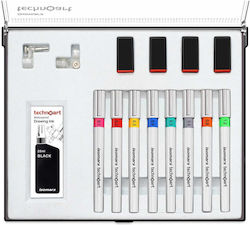 Isomars 8 Rapidographen Kompass & Tinte