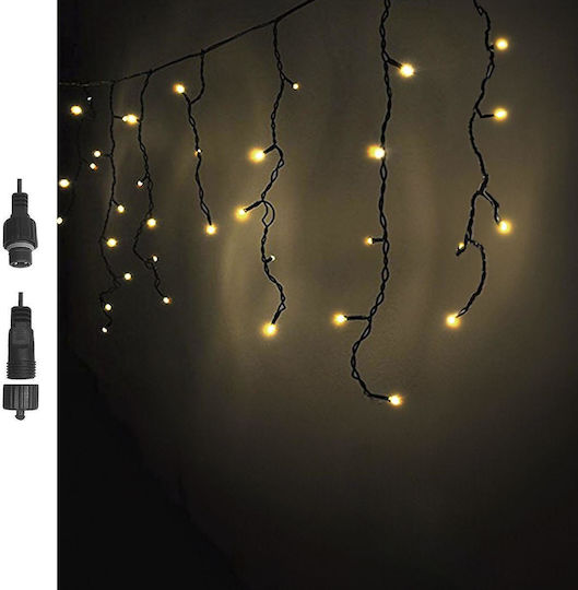 100 Lichterketten LED 1.1m. x 80cm Warmes Weiß Typ Regen 1Stück