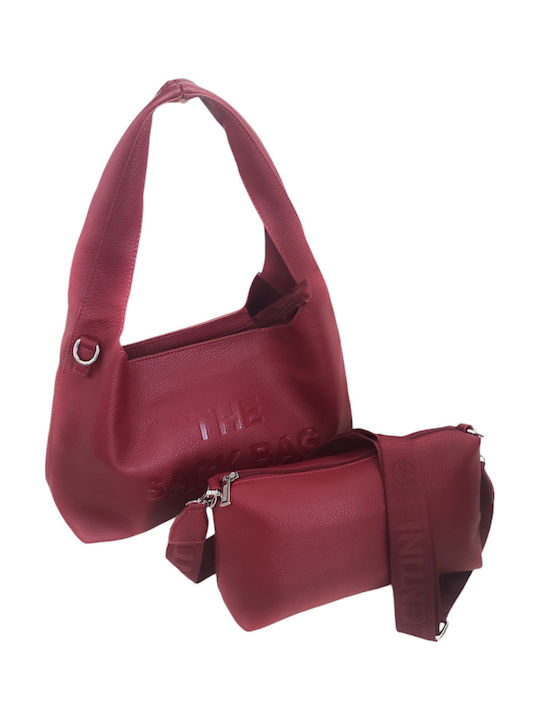Set Damentasche Schultertasche Rot