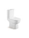 Sanindusa Stehende Toilette mit Spülung mit Schlank Deckel Sanftes Schließen Weiße