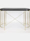Metal Console Table Gold Black L120xW40xH80cm