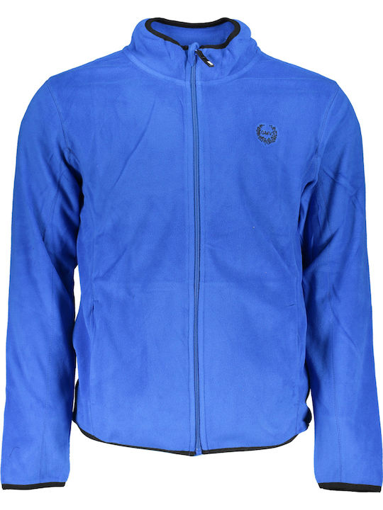 Gian Marco Venturi Herren Fleecejacke Blau Royal