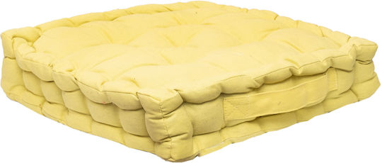 Viopros Yellow Floor Pillow 40x40cm Viopros Yellow Floor Pillow 40x40cm