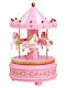 XMASfest Christmas Decorative Carousel Pink 17x11cm.