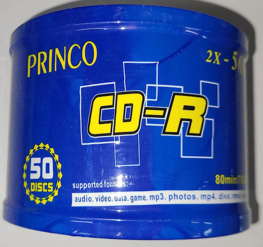 Princo Εγγράψιμα CD-R 56x 700MB Cake Box 50τμχ