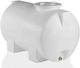 Stamatiou Plastics Horizontal Cylindrical Plastic Storage Tank 1100lt for Water / Petroleum / Oil White