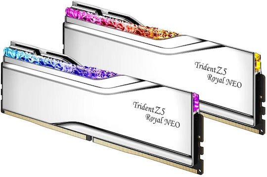 G.Skill Trident Z5 Royal Neo RGB 48GB DDR5 RAM с 2 модула (2x24GB) и Скорост 8000 за Настолен Компютър
