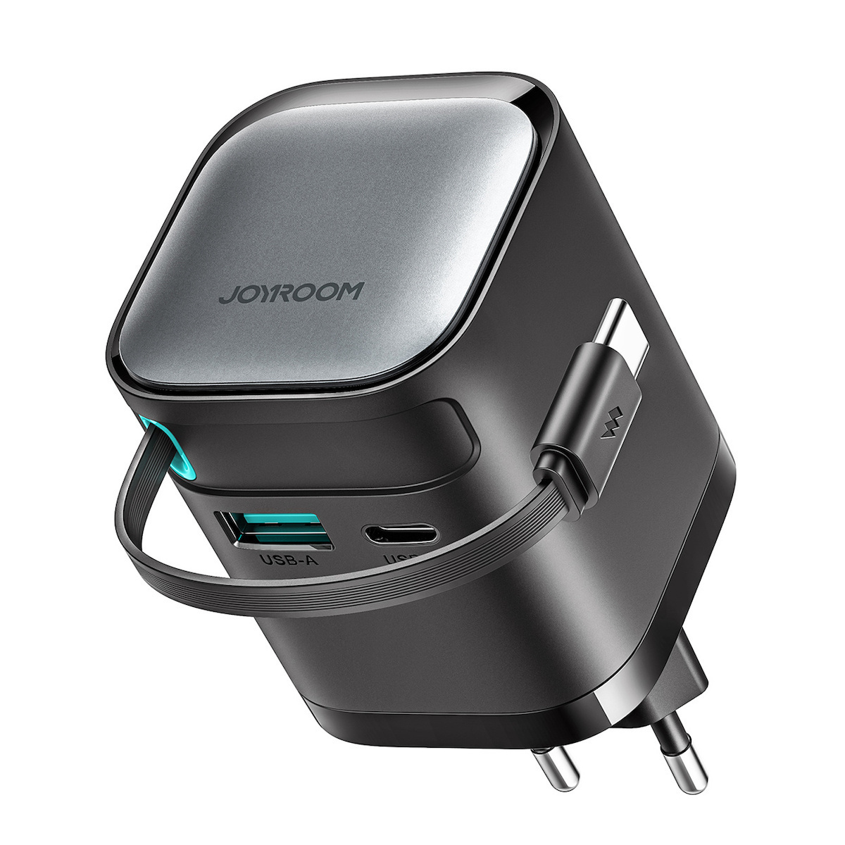 Power charger with retractable cable 65W Joyroom TCL02 GaN