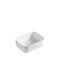 Sanindusa Επικαθήμενος Νιπτήρας Πορσελάνης 40x30x14cm Λευκός