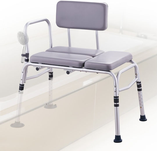 Scaun de duș Vevor cu spătar reversibil 84.5x61x92 cm
