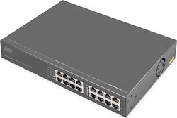 Network Switch Digitus 8-port Gigabitgabit Poe + Injektor 250w Schw