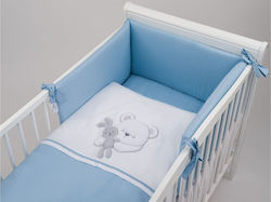 Tuttolina Baby Crib Bedding Set Felpa 7pcs Dark Blue
