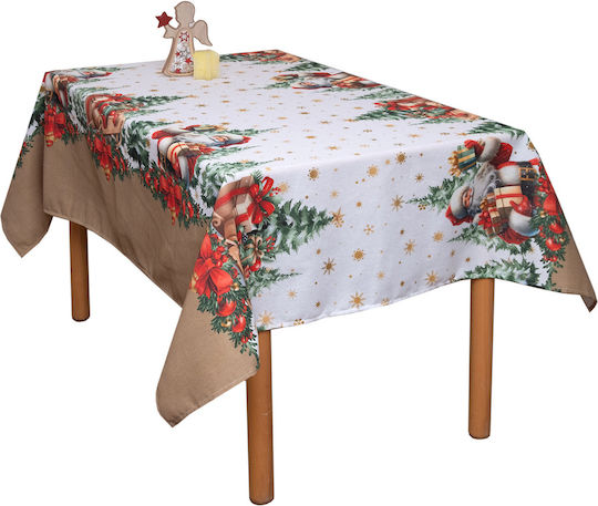 Viopros Set Christmas Tablecloths Runner Fabric Multicolored 2pcs