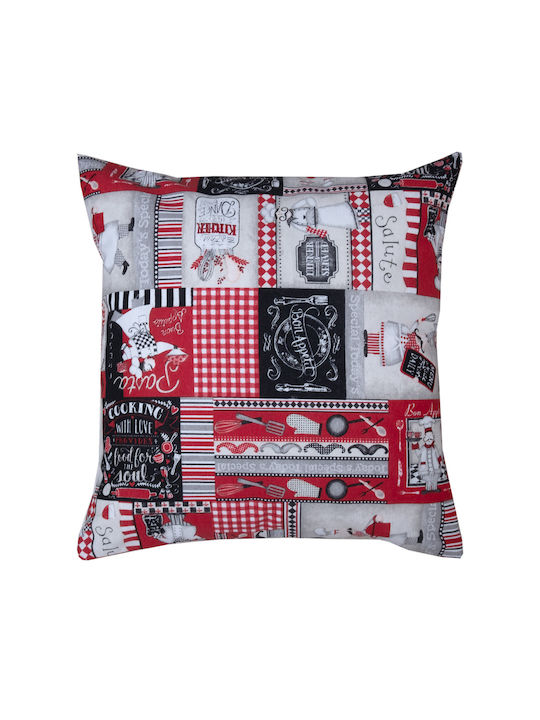Viopros Chef Christmas Decorative Pillow Square Multicolour 45x45cm