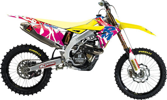 Blackbird Racing Sticker Set 2320aa Suzuki Rm-z 450 18-19 Suzuki Rm-z 250 19 Blue-pink-white-yellow