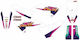 Blackbird Racing Aufklebersatz 2548aa 2023 KTM SX 300 23 KTM SX 250 23 Pink-Weiß