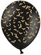 Balloon Latex Black Mπαλόνια Mαύρα Mε Nυχτερίδες Pastel 30cm