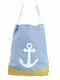 Fabric Blue Beach Bag