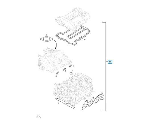 Ημισετ Επισκευης Ανω Φλαντζων Opel Agila-a-9196318