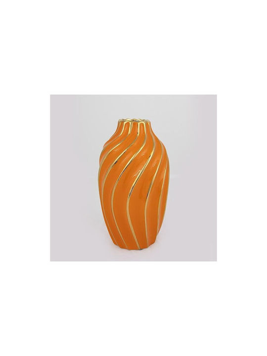Διακοσμητικό Βάζο Keramik Orange 14x14x24.5cm 1Stück