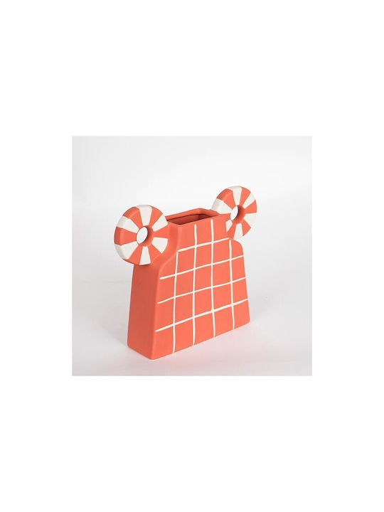 Decorative Vase Orange 22.5x8x30.6cm