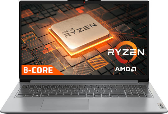 Lenovo IdeaPad 1 15AMN7 15.6" IPS (Ryzen 3-7320U/8GB/512GB SSD/W11 S) Сив облак (GR Клавиатура)