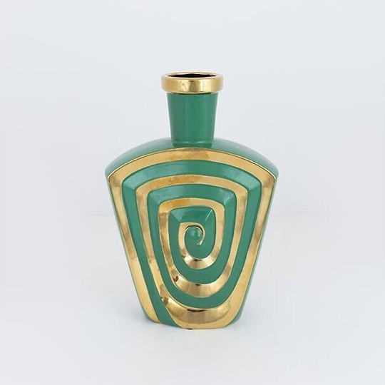 Διακοσμητικό Βάζο Κεραμικό Πράσινο Φ20.2xΥ30cm